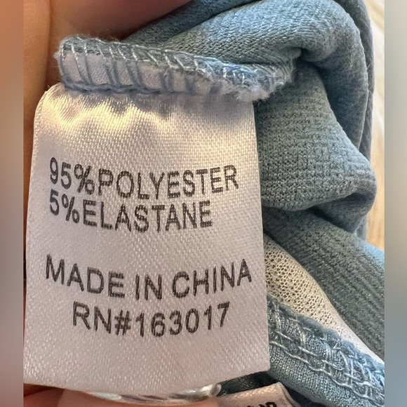 Princess Polly Stretchy Thick Flares Gray Blue Textured Pants Size 4 fits S/M - Picture 6 of 12